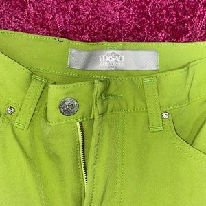 Green Versace jeans couture pants
